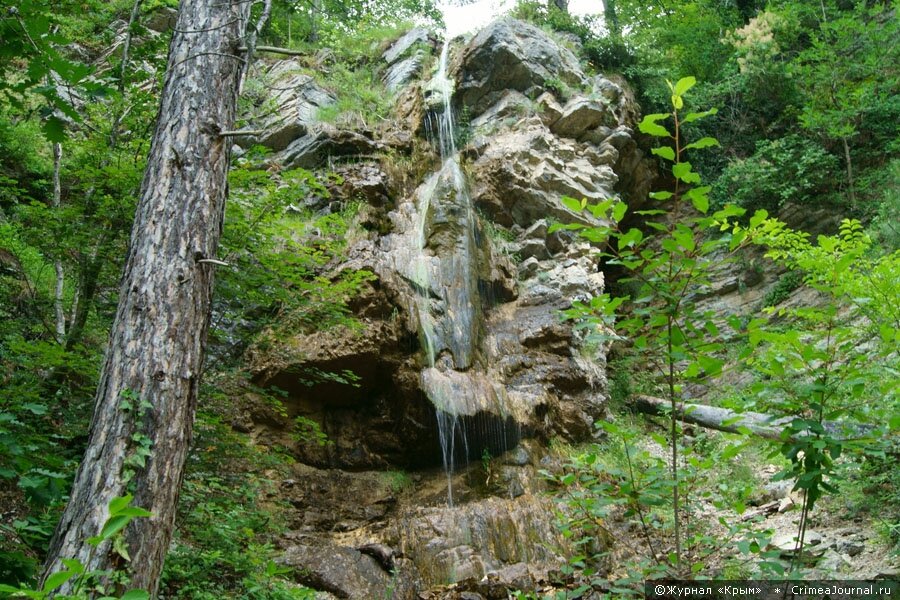Водопады ущелья Уч-Кош. Верхняя ступень второго водопада